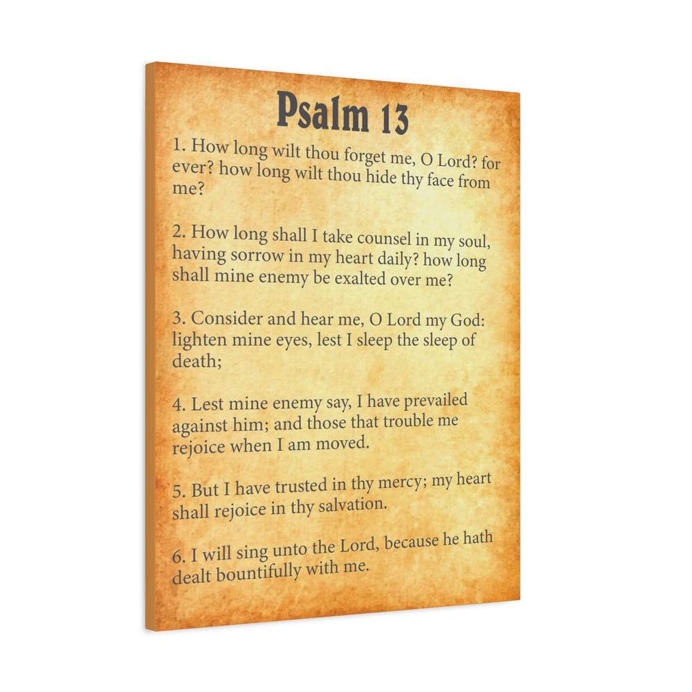 Scripture Walls Psalm 13 Gold Bible Chapter Canvas Christian Wall Art